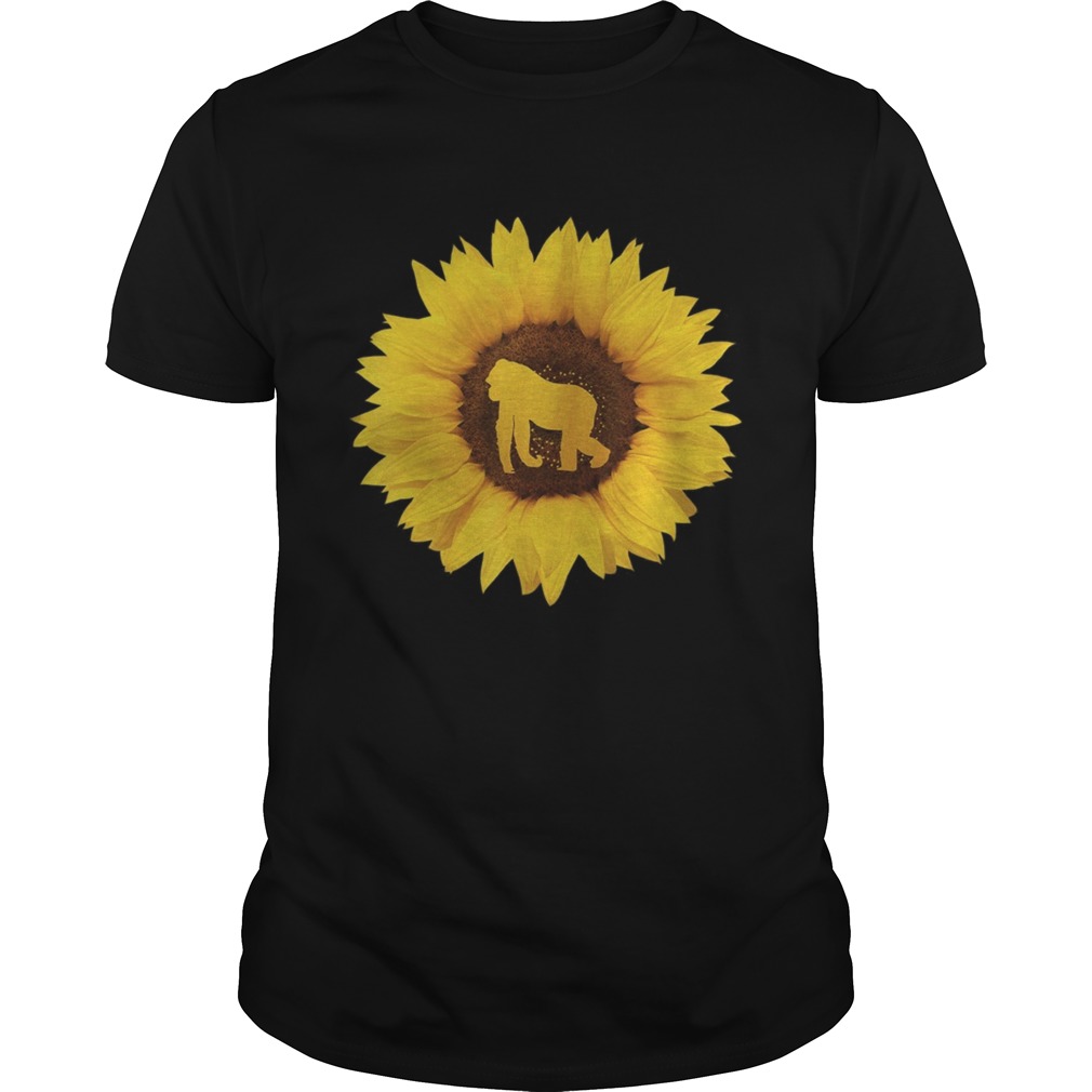 Gorilla Gift For Women Men Ape Animal Sunflower Lover shirt