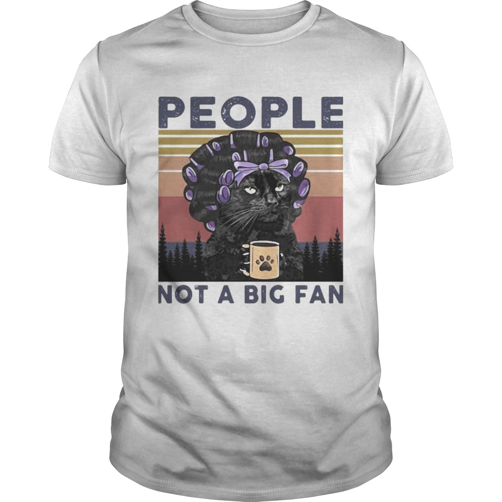 Grandma black Cat people not a big fan vintage retro shirt