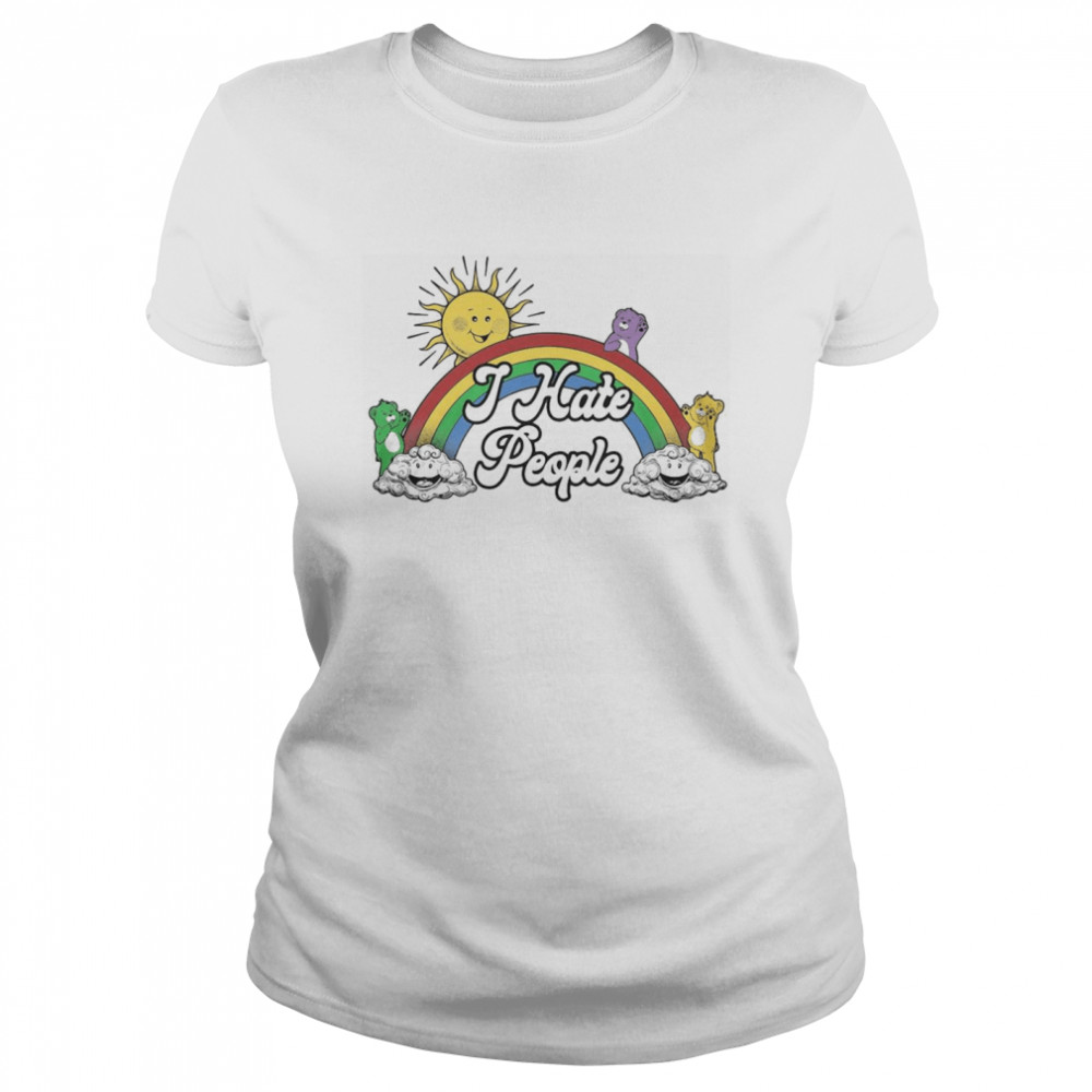 Grateful Bears Rainbow I Hate People  Classic Women's T-shirt