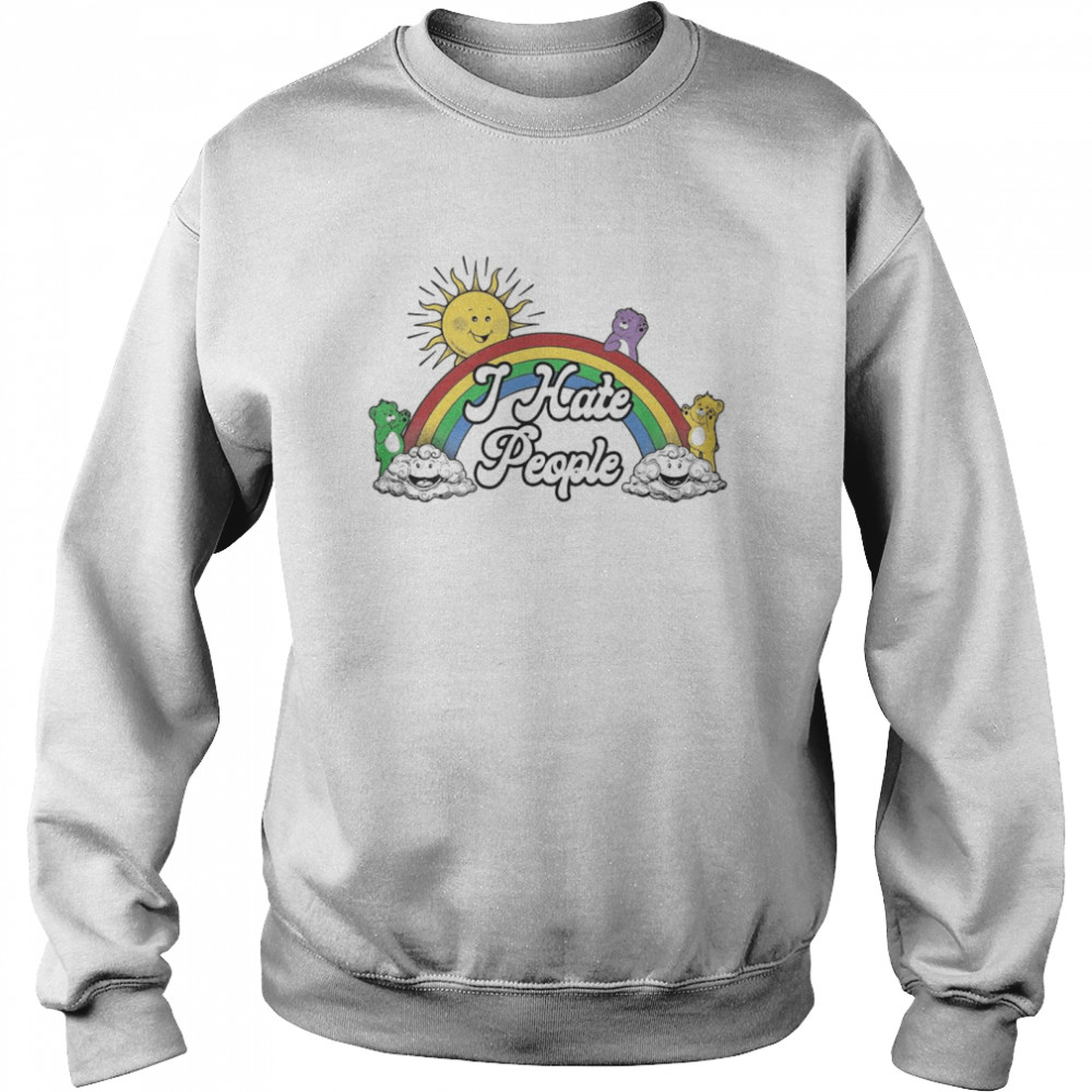 Grateful Bears Rainbow I Hate People  Unisex Sweatshirt