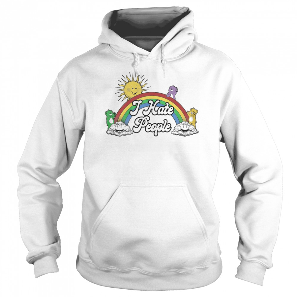 Grateful Bears Rainbow I Hate People  Unisex Hoodie