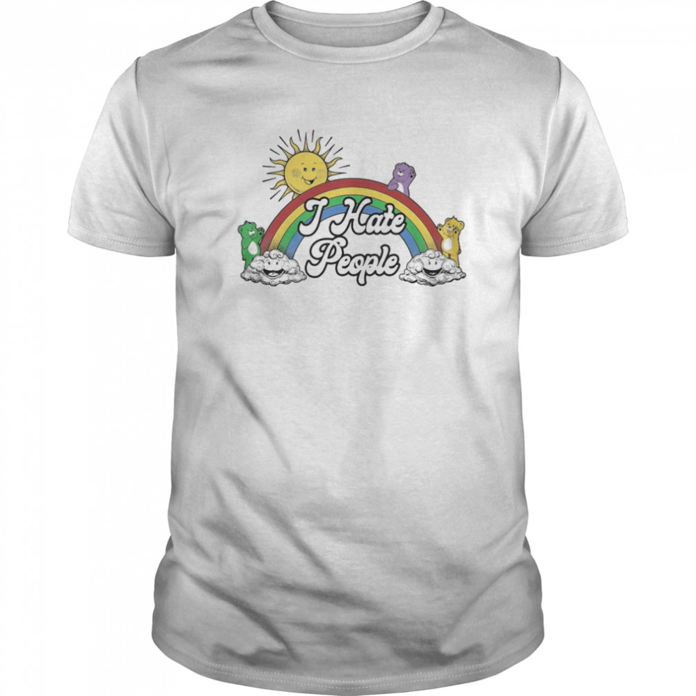 Grateful Bears Rainbow I Hate People  Classic Men's T-shirt