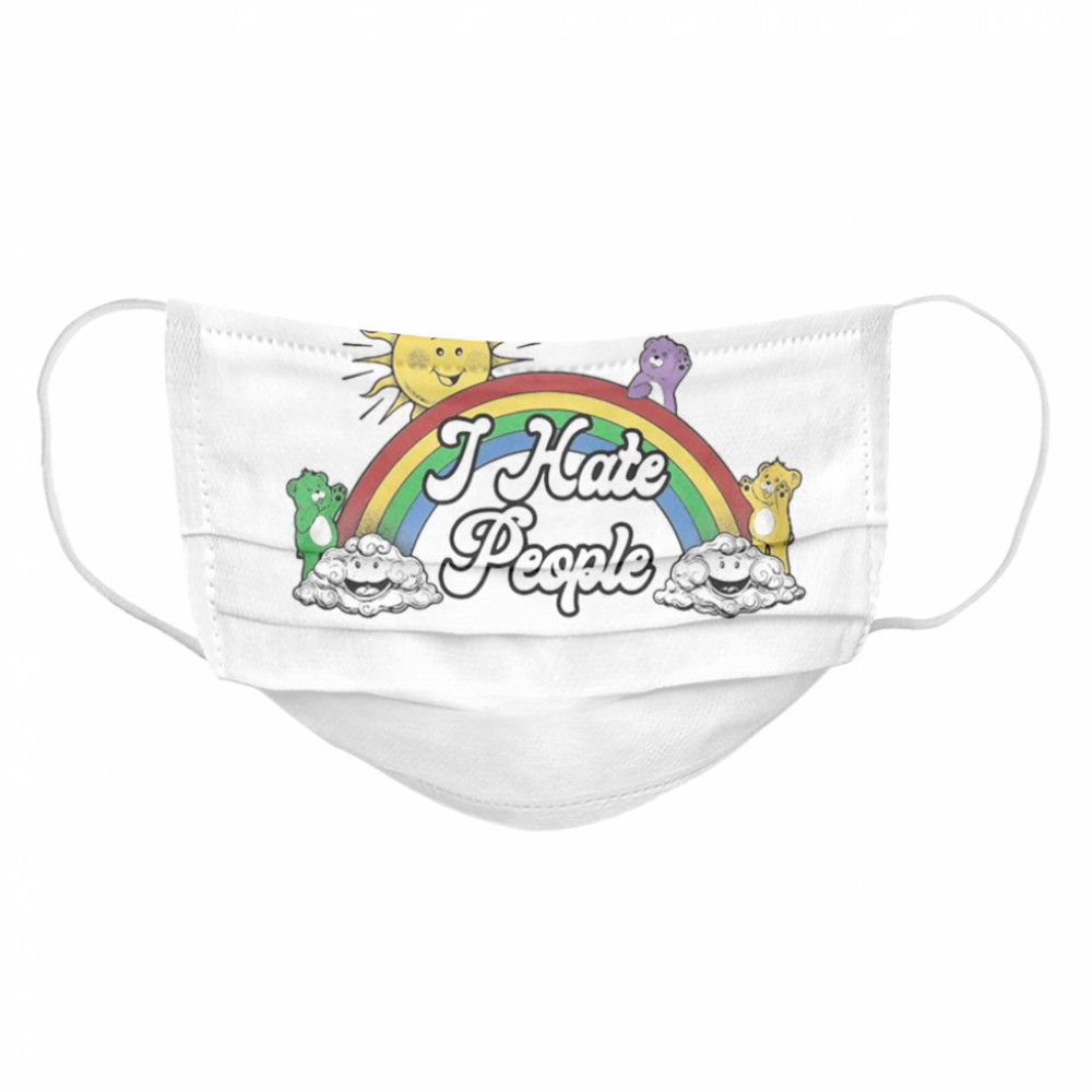 Grateful Bears Rainbow I Hate People  Cloth Face Mask