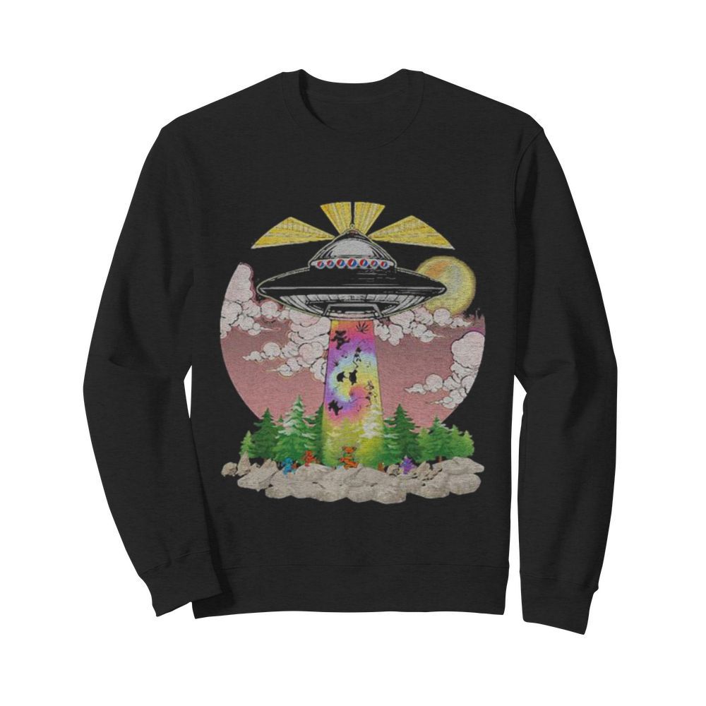 Grateful dead bears weed ufo lights  Unisex Sweatshirt