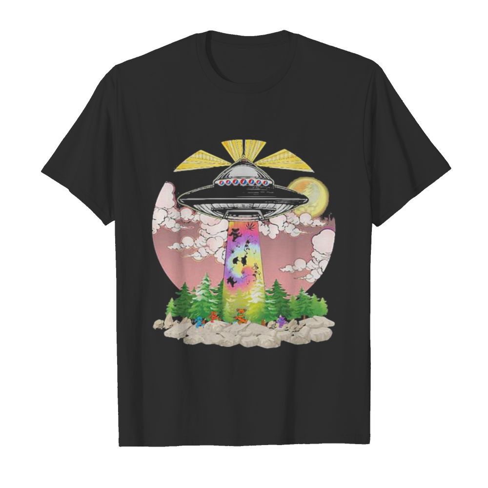 Grateful dead bears weed ufo lights  Classic Men's T-shirt