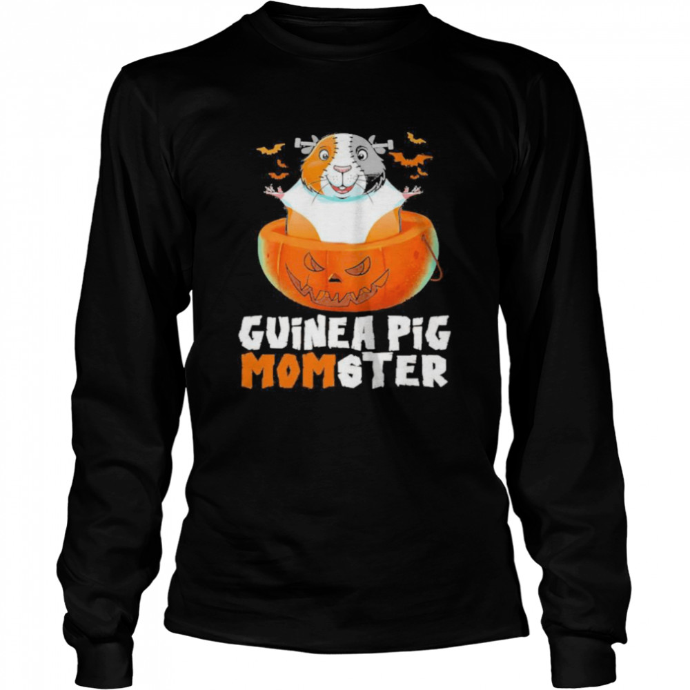 Guinea Pig Momster In Pumpkin Halloween  Long Sleeved T-shirt