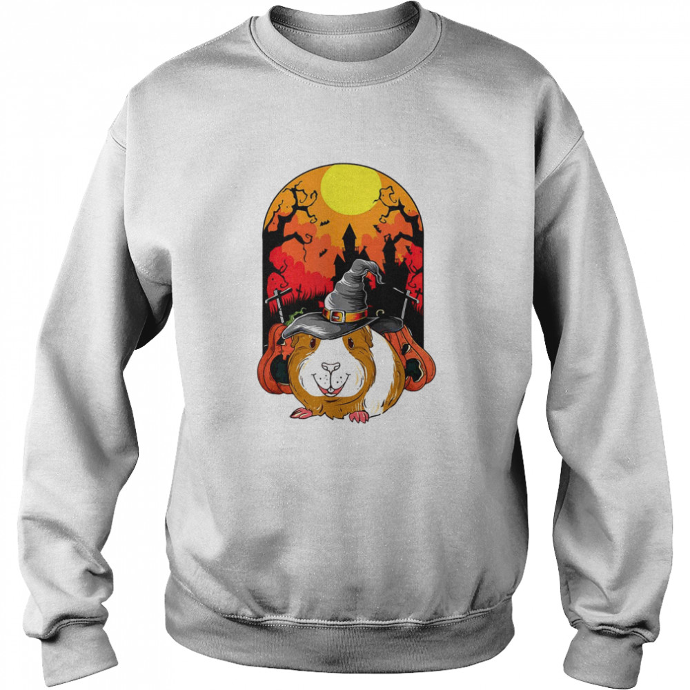 Guinea Pig Witch Pumpkin Halloween  Unisex Sweatshirt