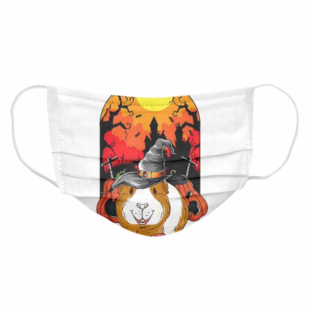 Guinea Pig Witch Pumpkin Halloween  Cloth Face Mask