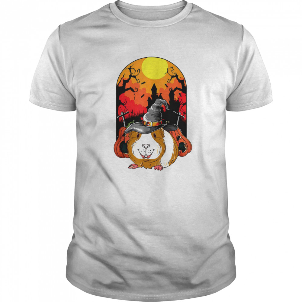 Guinea Pig Witch Pumpkin Halloween shirt