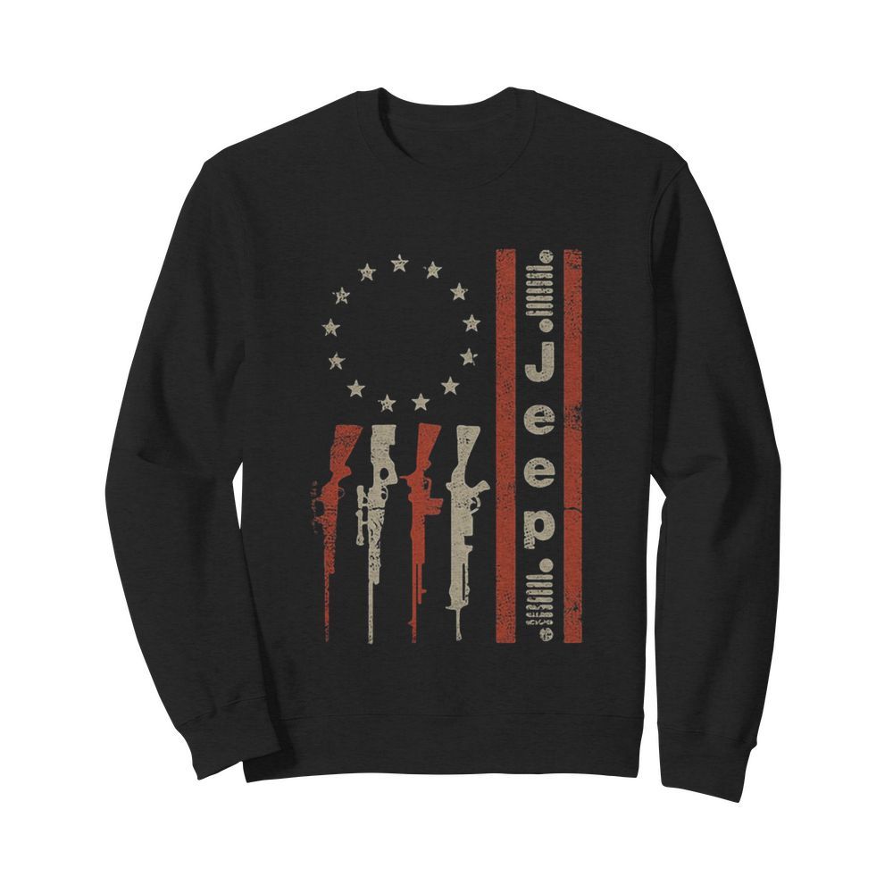 Guns vintage american flag  Unisex Sweatshirt