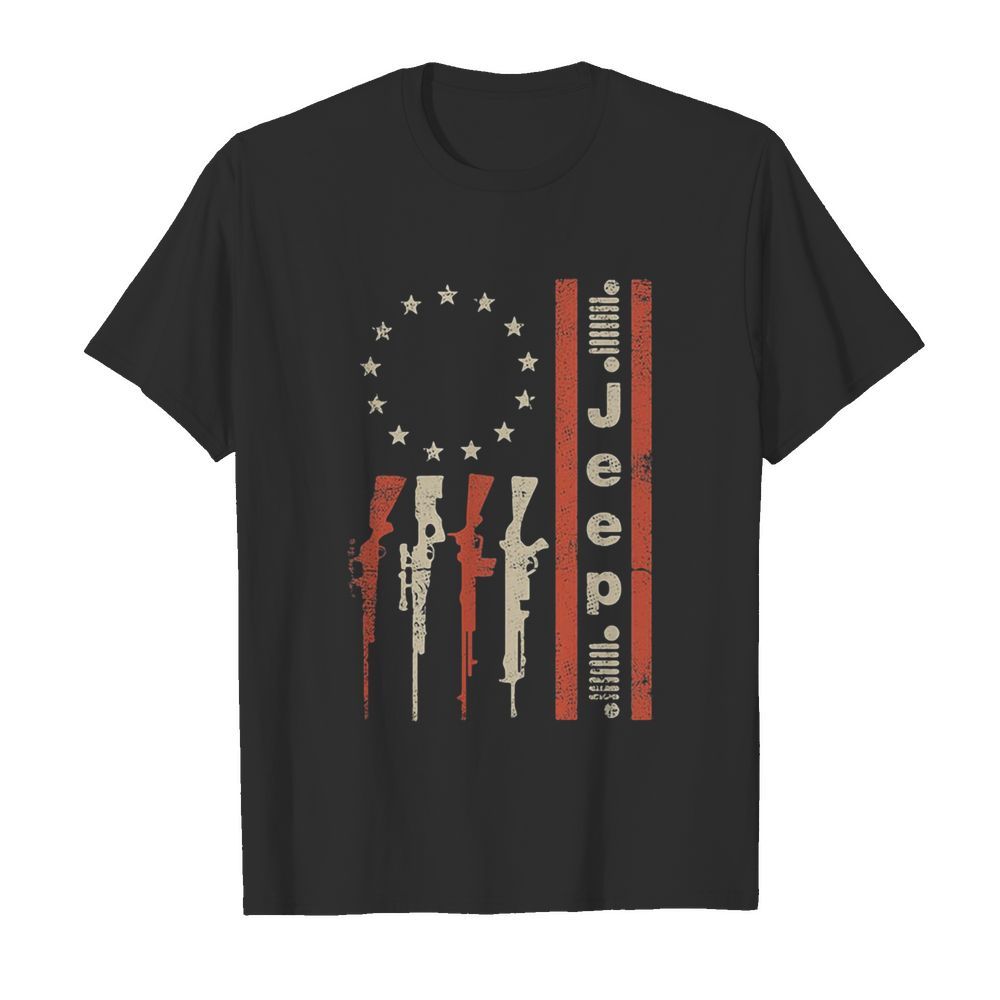 Guns vintage american flag  Classic Men's T-shirt