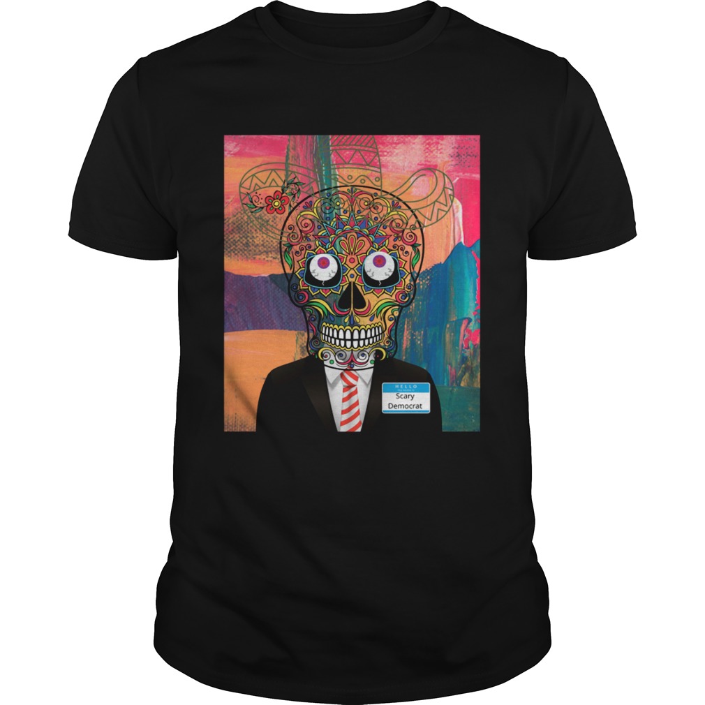 Halloween Day Of The Dead Scary Democrat Sugar Skull Man shirt