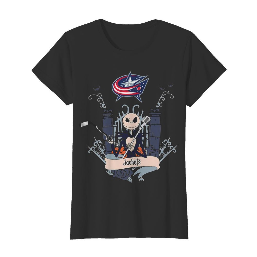 Halloween Jack Skellington Columbus Blue Jackets  Classic Women's T-shirt