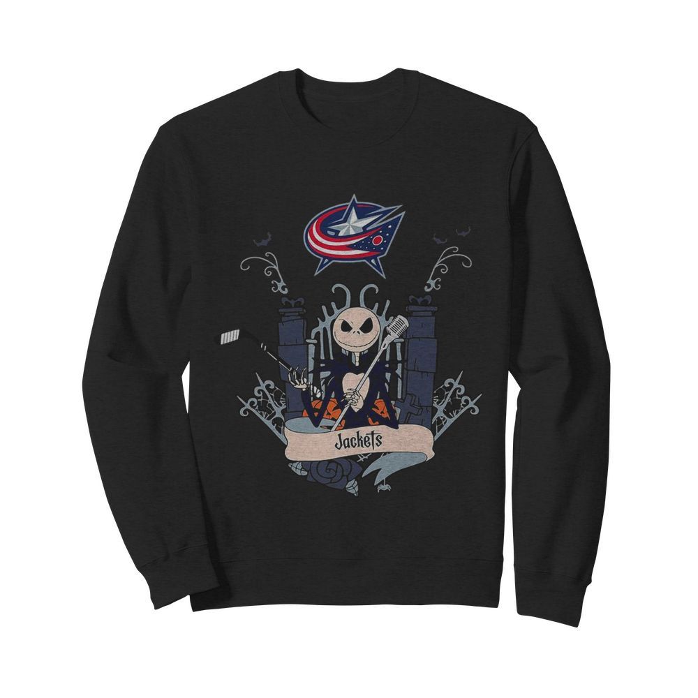 Halloween Jack Skellington Columbus Blue Jackets  Unisex Sweatshirt