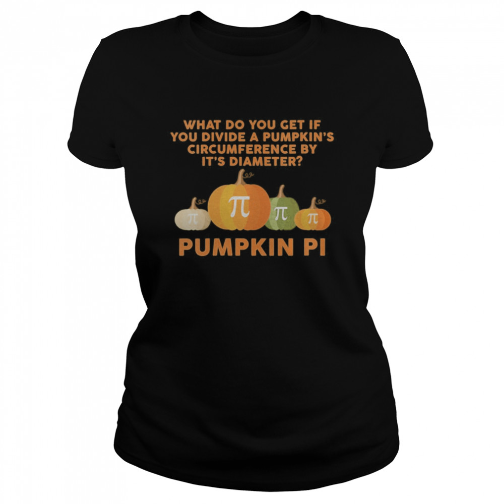 Halloween Pumpkin PI Funny Math Novelty  Classic Women's T-shirt