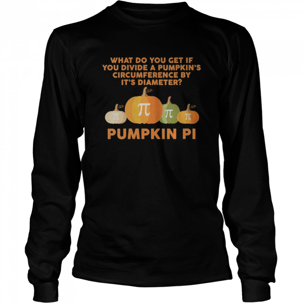 Halloween Pumpkin PI Funny Math Novelty  Long Sleeved T-shirt