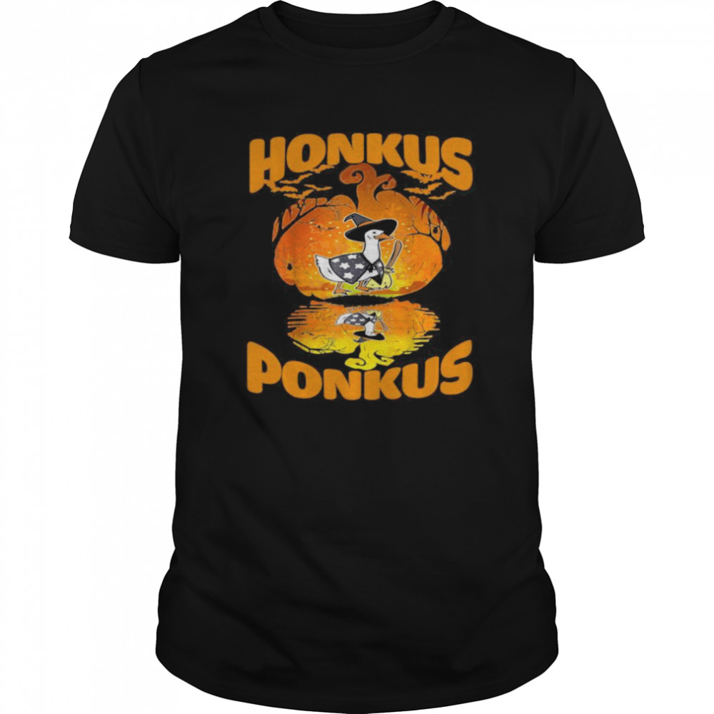 Halloween Witches Duck and Pumkin Cute Honkus Ponkus shirt