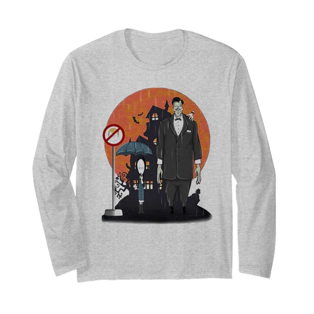 Halloween coffee is my poison wednesday addams sunset  Long Sleeved T-shirt 