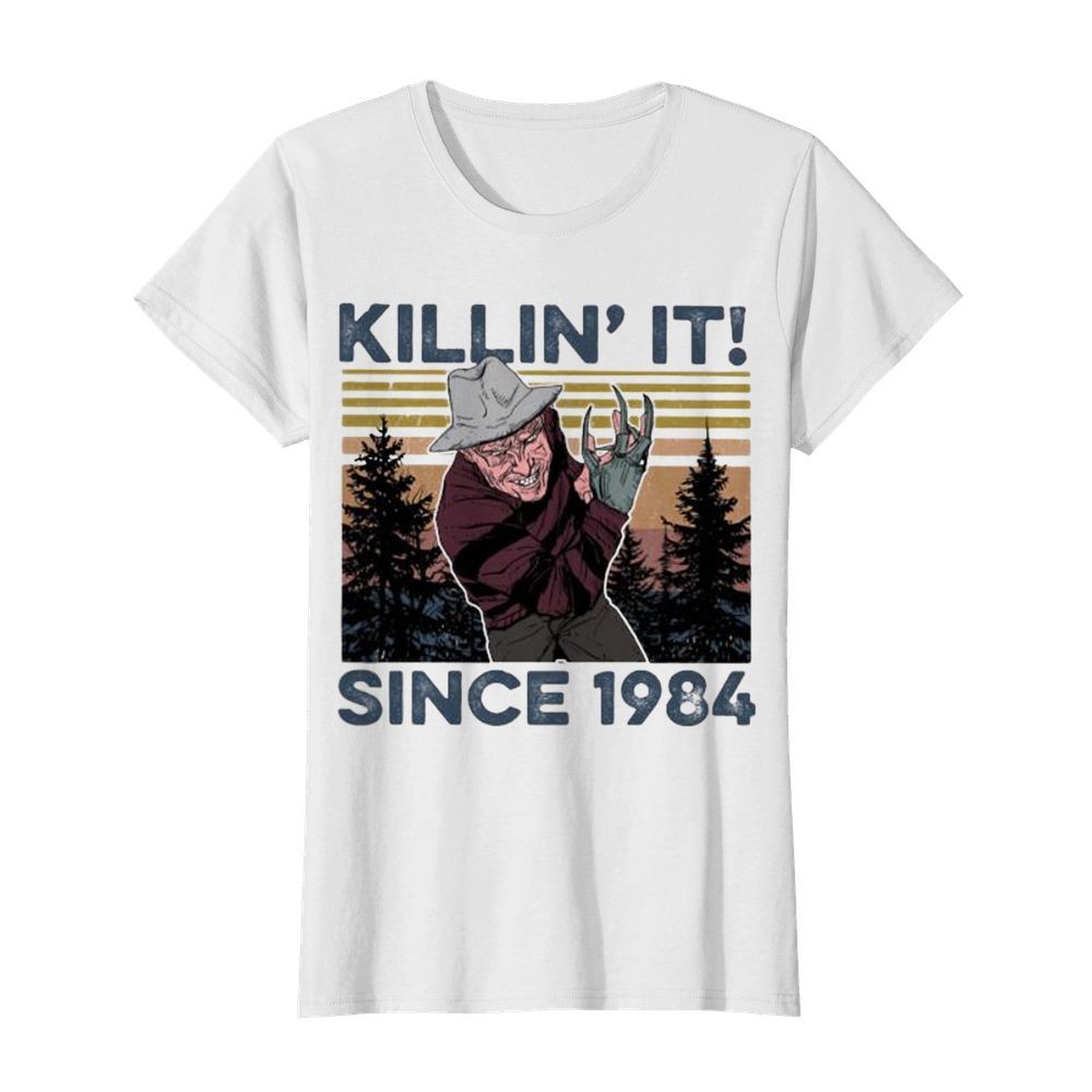 Halloween freddy krueger killin it since 1978 vintage retro mountain  Classic Women's T-shirt