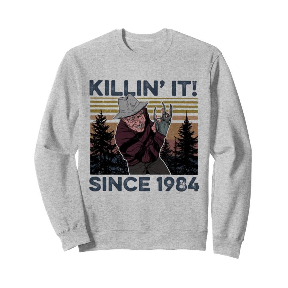 Halloween freddy krueger killin it since 1978 vintage retro mountain  Unisex Sweatshirt