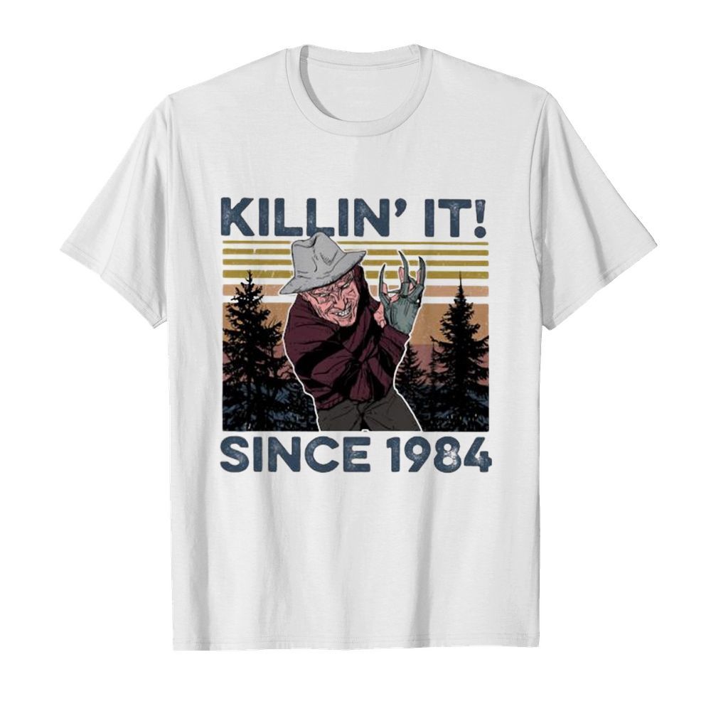 Halloween freddy krueger killin it since 1978 vintage retro mountain shirt