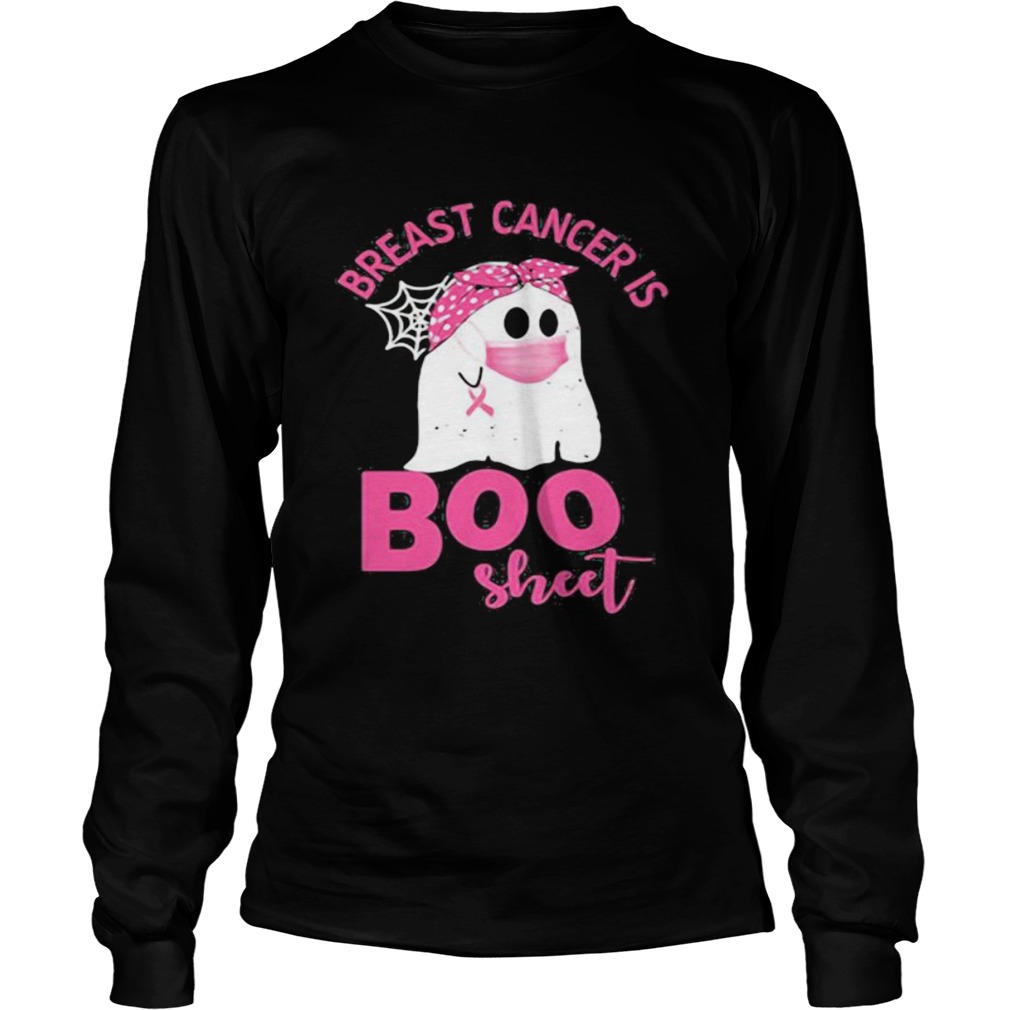 Halloween ghost breast cancer awareness is boo sheet  Long Sleeve