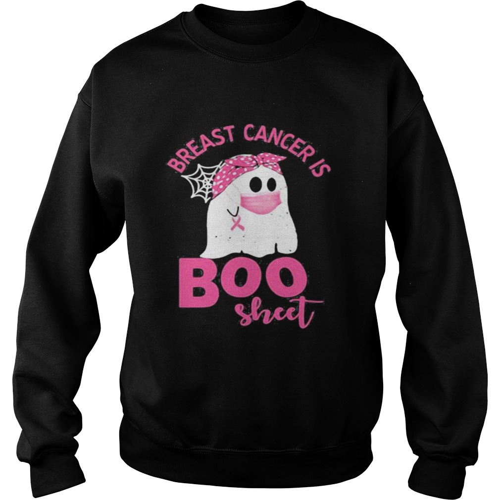 Halloween ghost breast cancer awareness is boo sheet  Sweatshirt