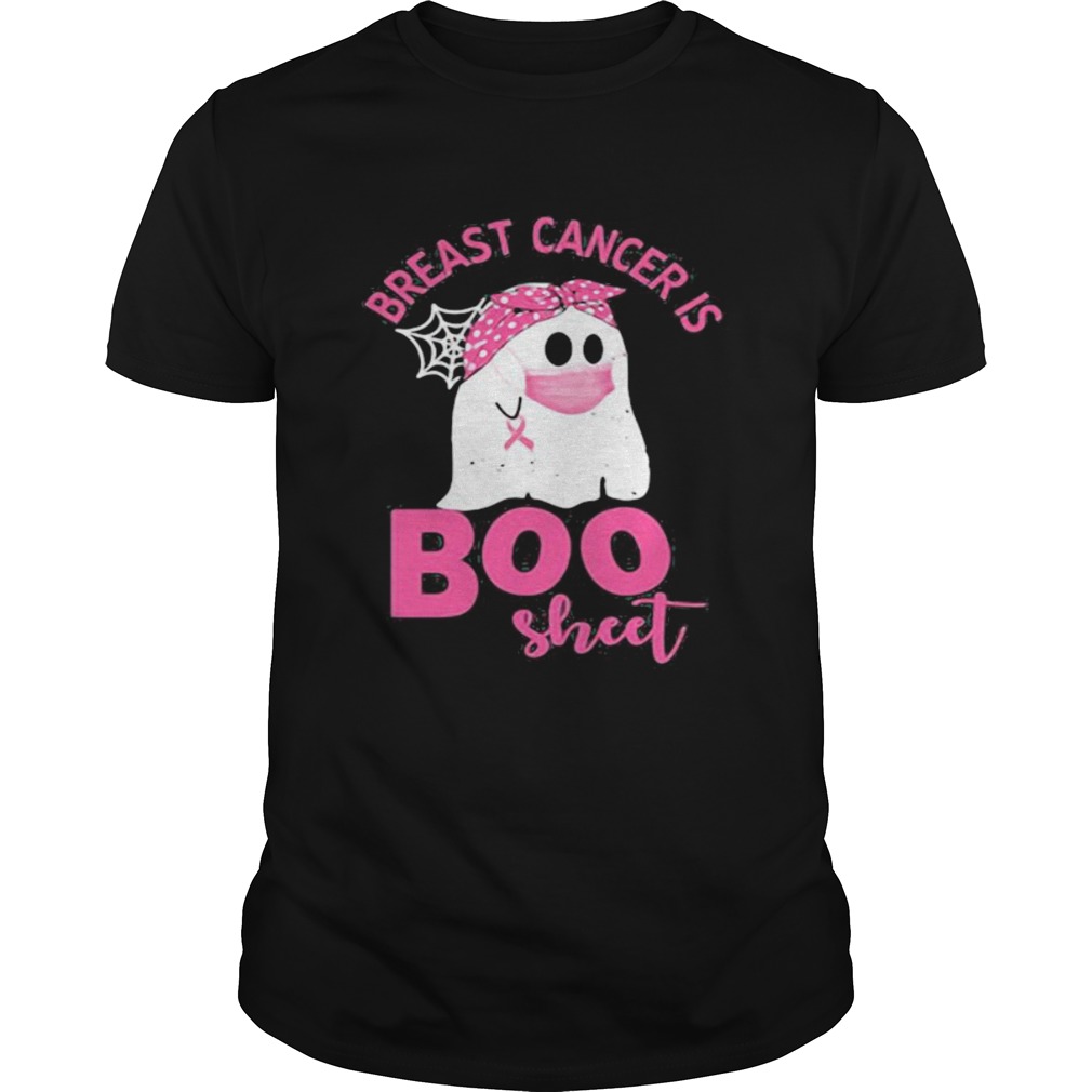 Halloween ghost breast cancer awareness is boo sheet  Unisex