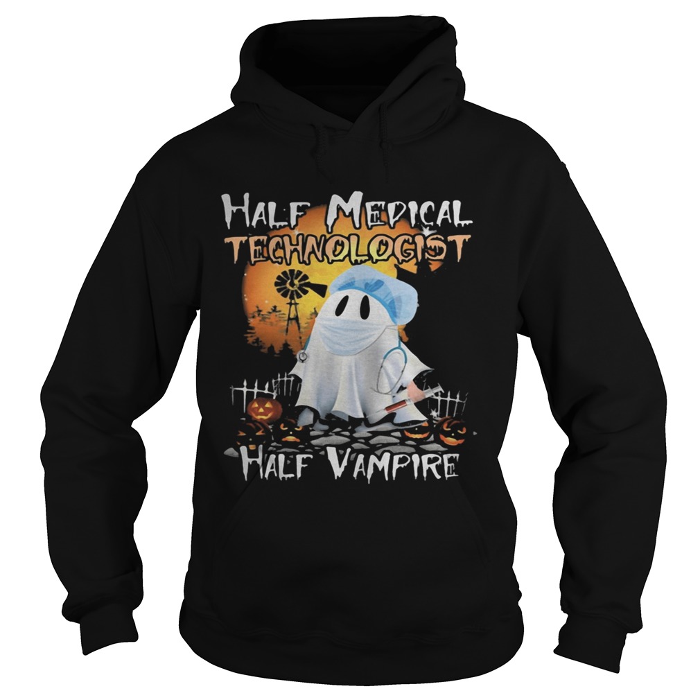 Halloween ghost half medical technologist half vampire  Hoodie