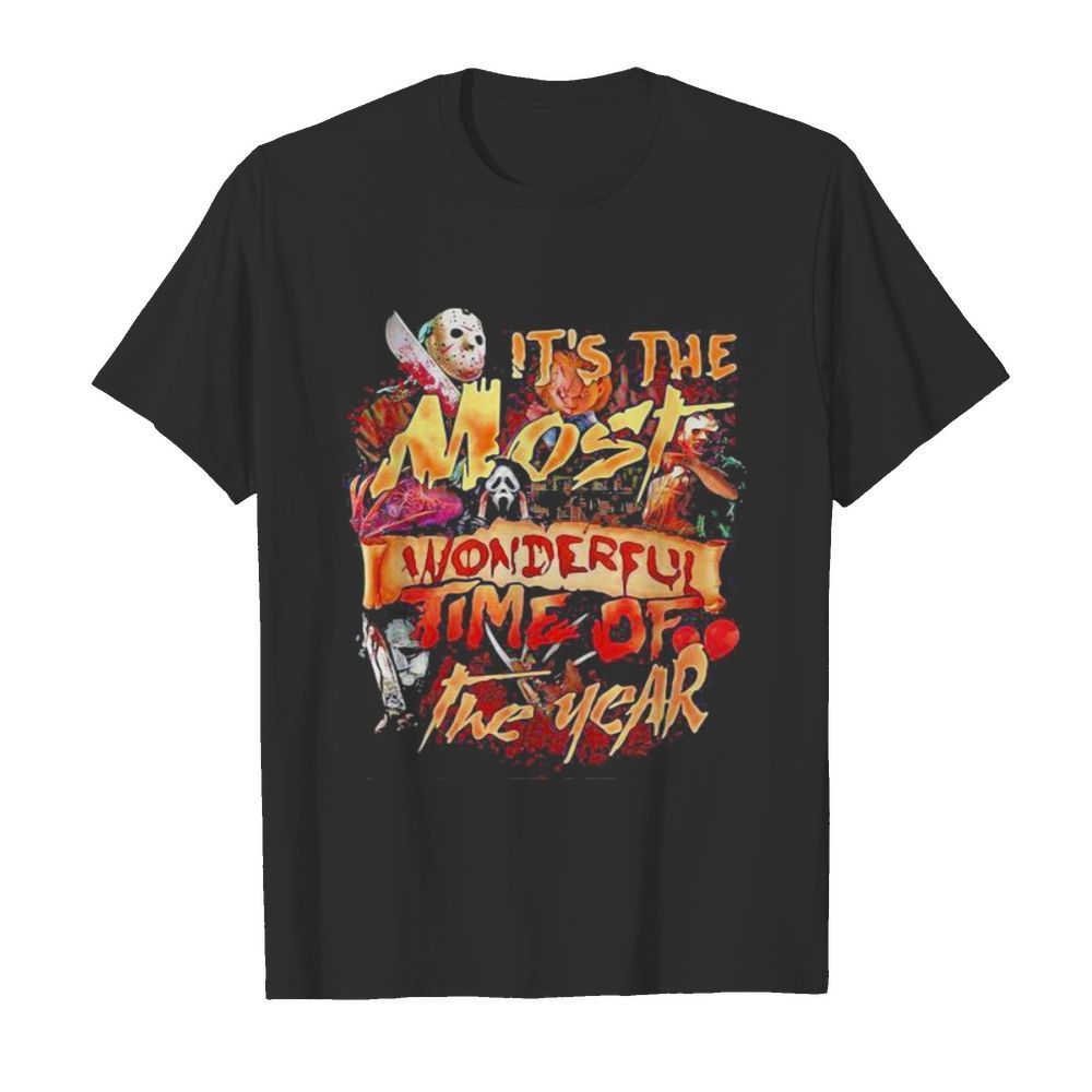 Halloween horror characters it’s the most wonderful time of the year shirt