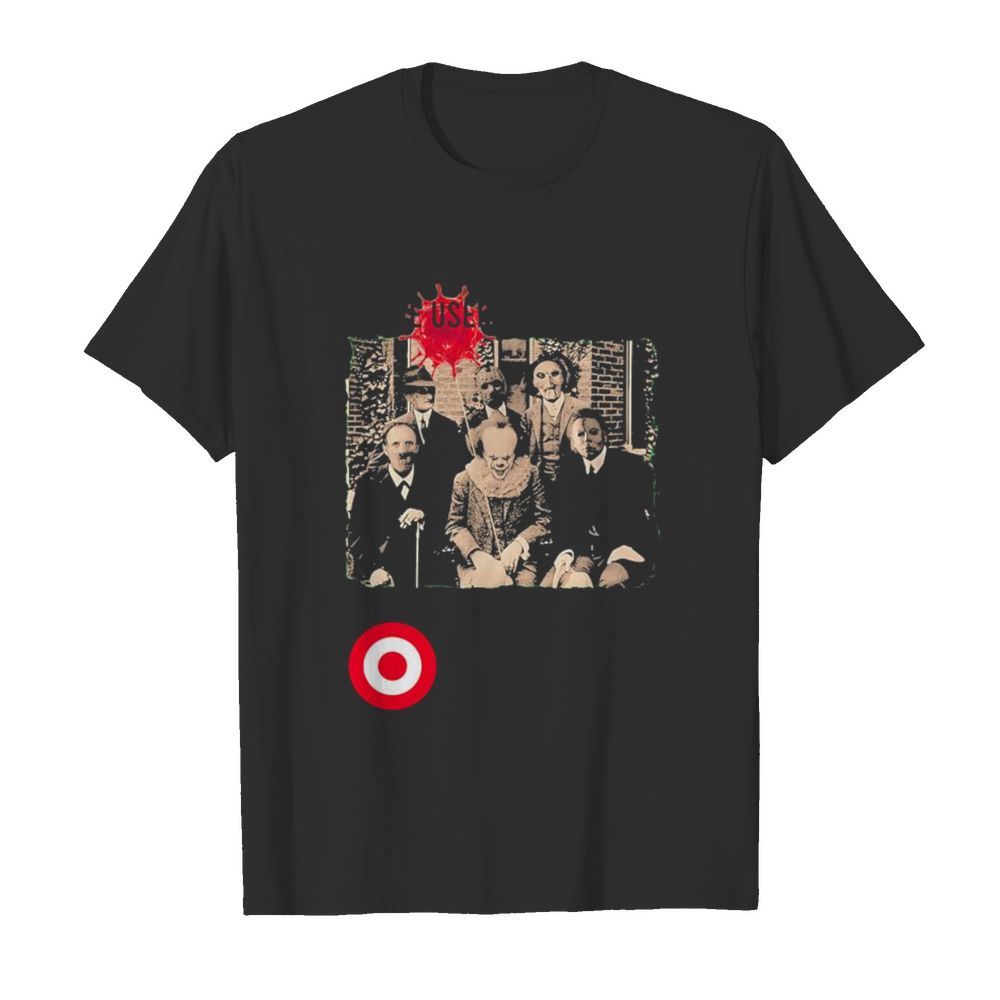 Halloween horror characters use target shirt