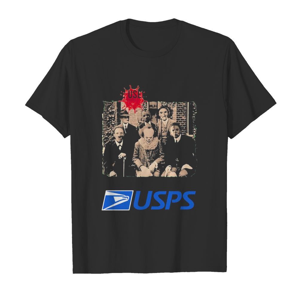 Halloween horror characters use usps shirt