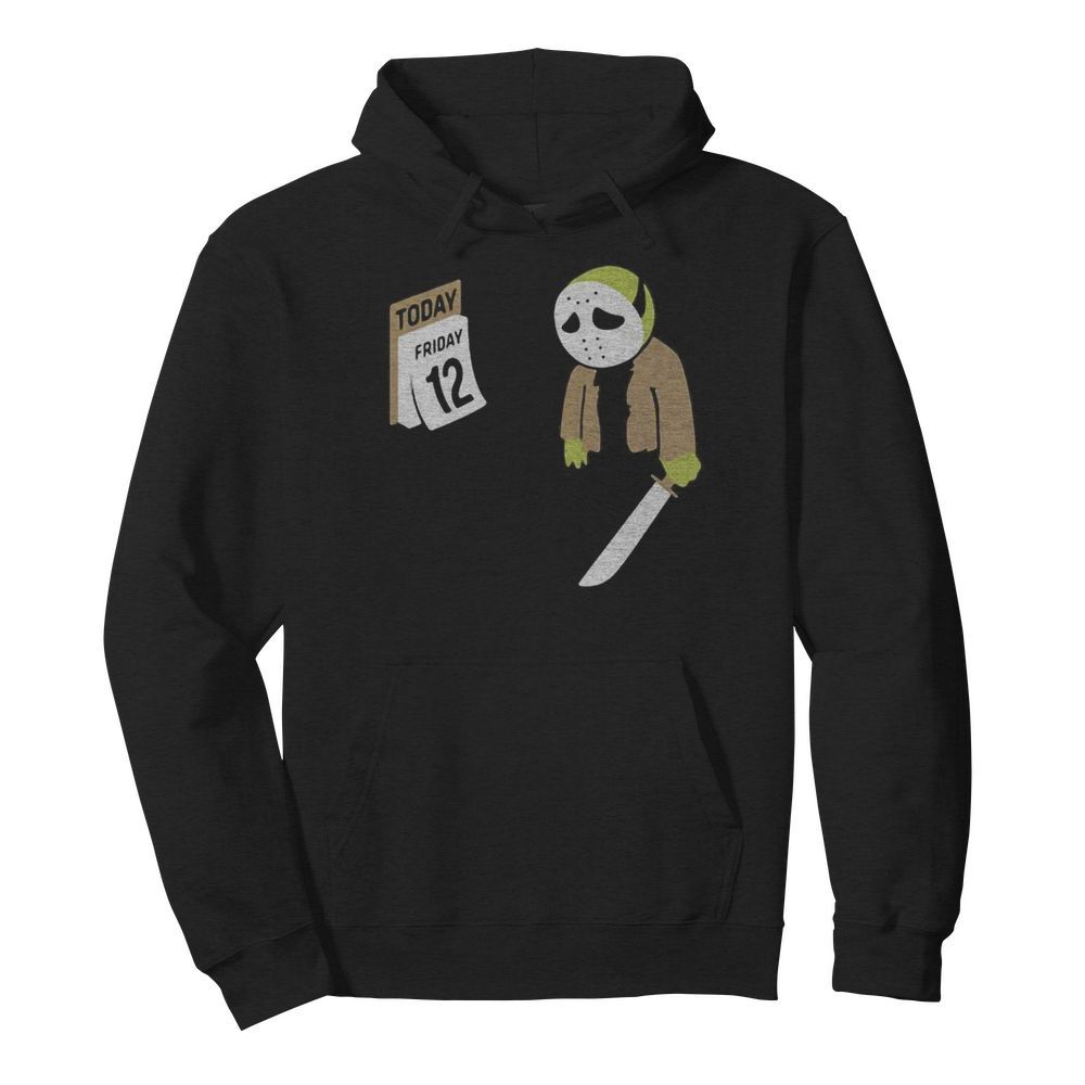 Halloween jason voorhees holding knife today friday 12  Unisex Hoodie