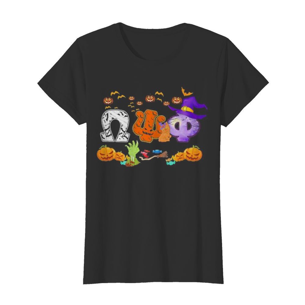 Halloween omega psi phi witch pumpkins  Classic Women's T-shirt