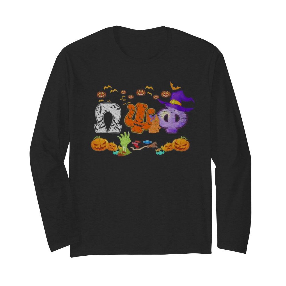 Halloween omega psi phi witch pumpkins  Long Sleeved T-shirt 