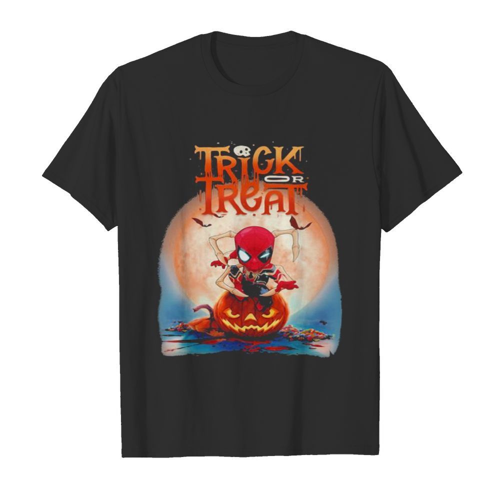 Halloween spiderman trick or treat pumpkins shirt