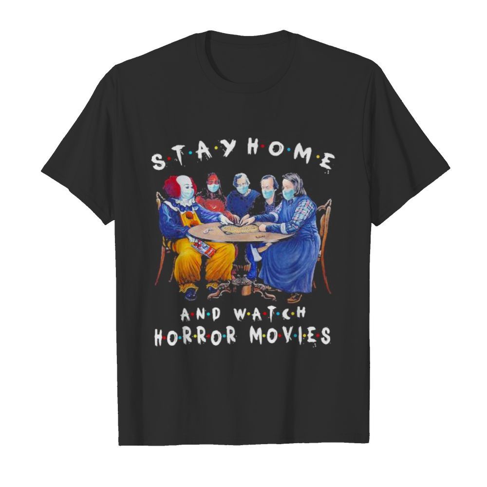 Halloween stay home and watch horror movies mask  Classic Men's T-shirt