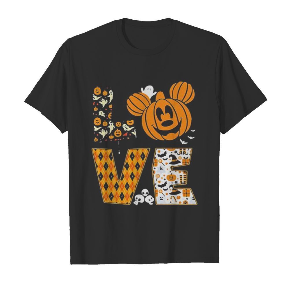 Happy halloween love mickey mouse pumpkin shirt