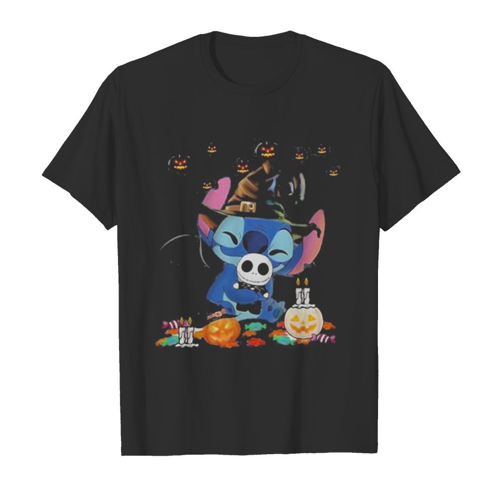 Happy halloween stitch witch pumpkins shirt