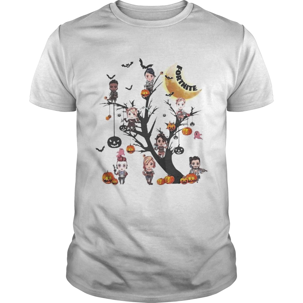 Happy halloween tree fortnite characters shirt