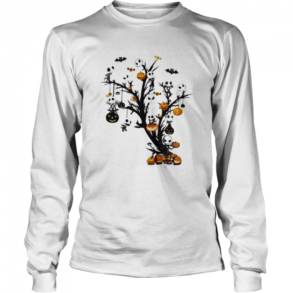 Happy halloween tree jack skellington witch  Long Sleeved T-shirt