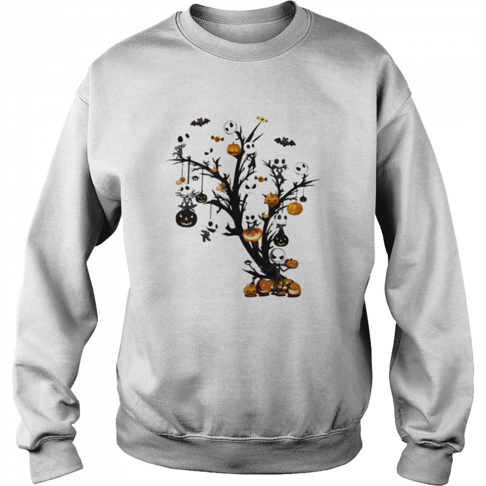 Happy halloween tree jack skellington witch  Unisex Sweatshirt