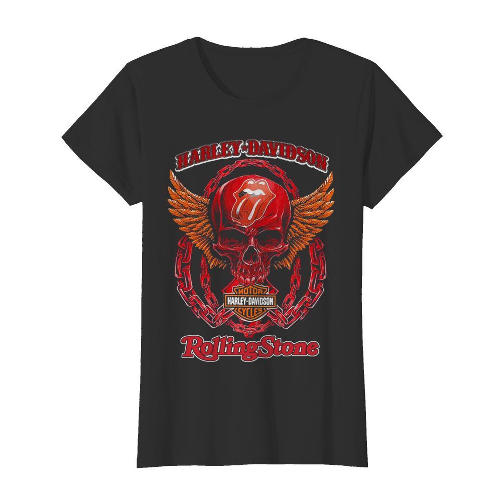 Harley Davidson Cycles Rolling Stone  Classic Women's T-shirt