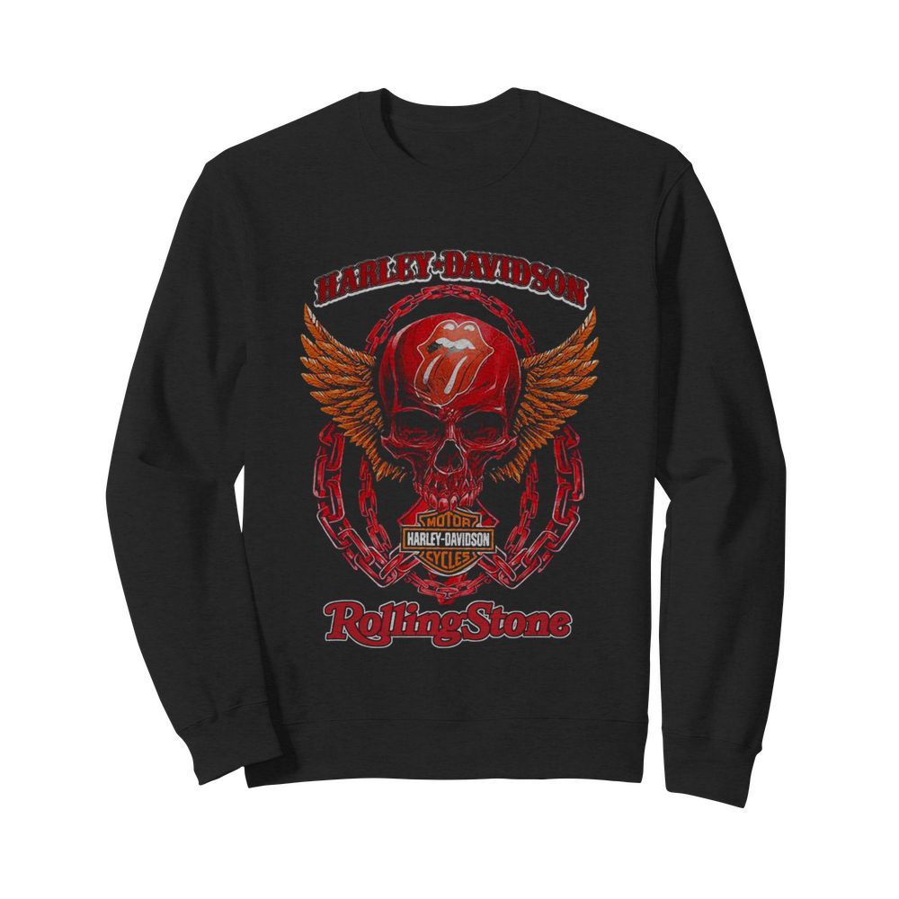 Harley Davidson Cycles Rolling Stone  Unisex Sweatshirt