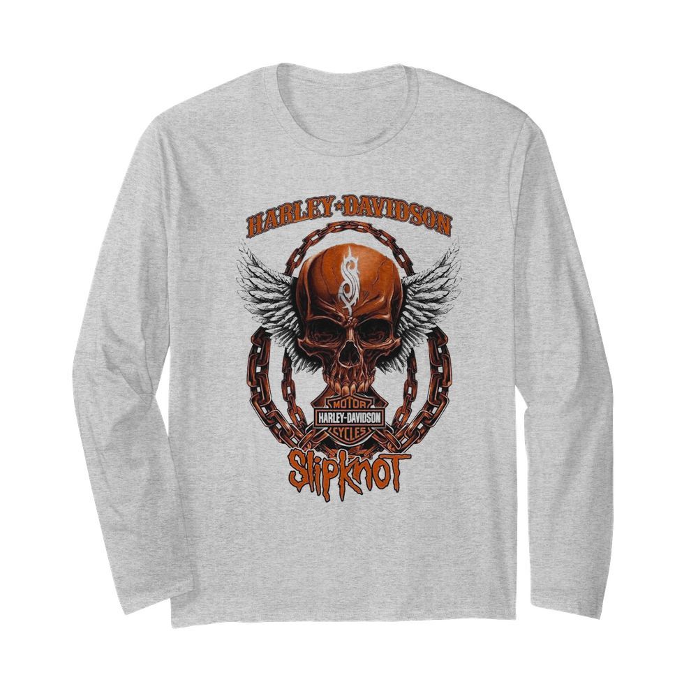 Harley Davidson Motorcycles Slipknot  Long Sleeved T-shirt 