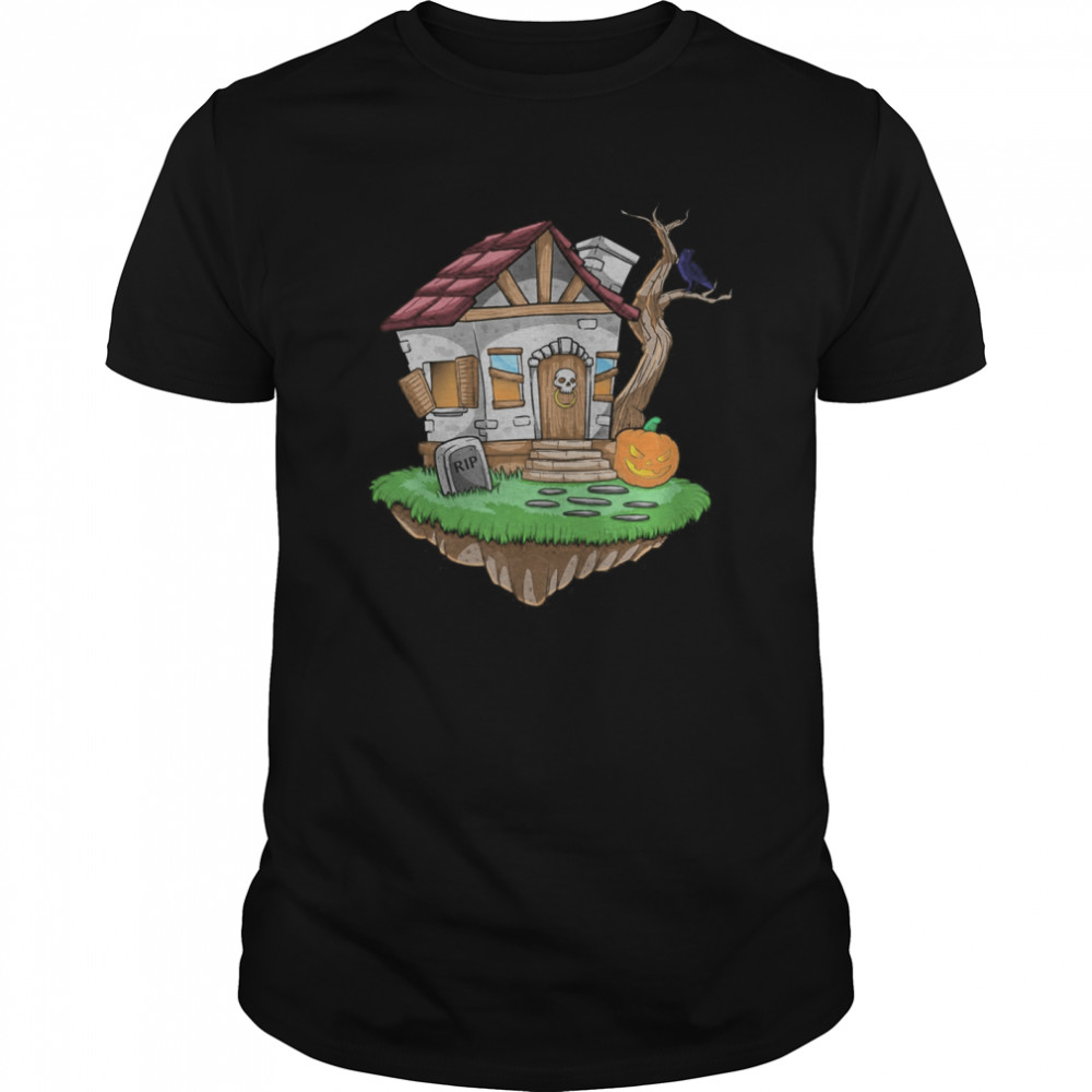 Haunted House On Halloween Crow Spooky Jack o Lantern shirt