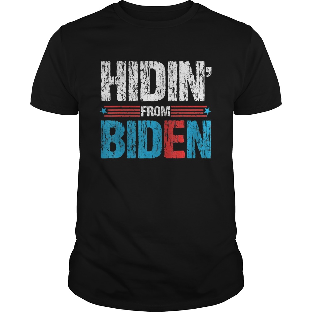 Hidin From Biden America flag shirt