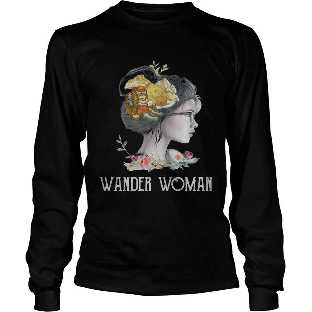 Hiking wander woman flowers  Long Sleeve