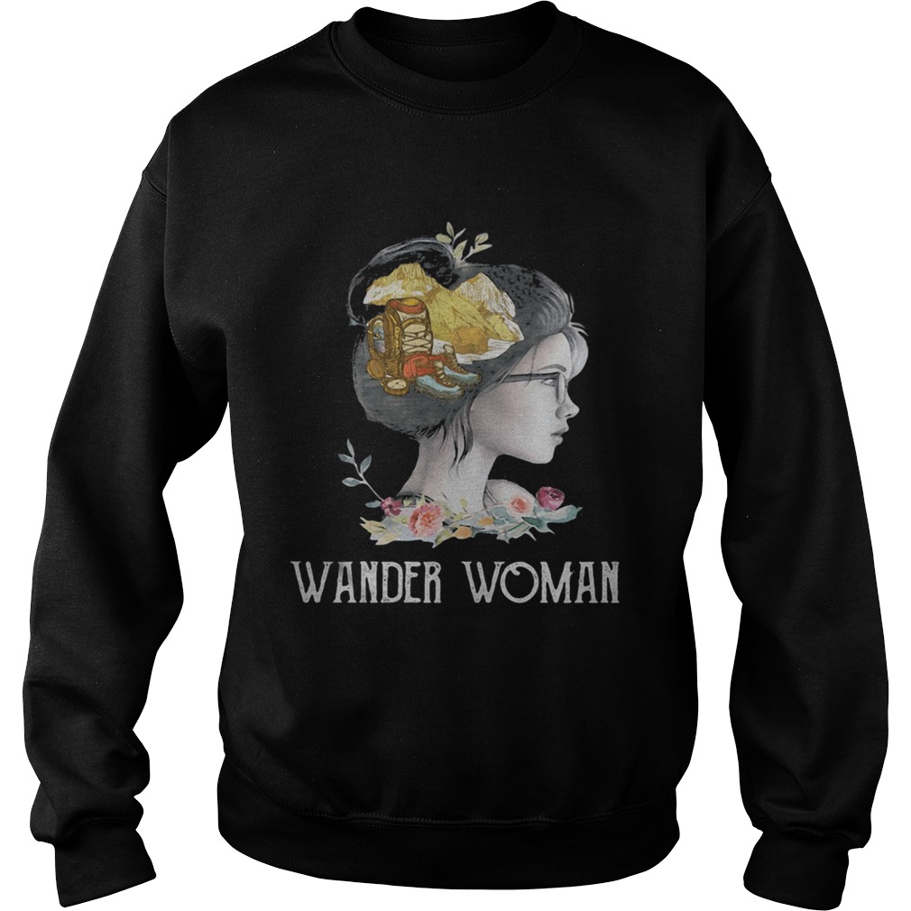 Hiking wander woman flowers  Sweatshirt