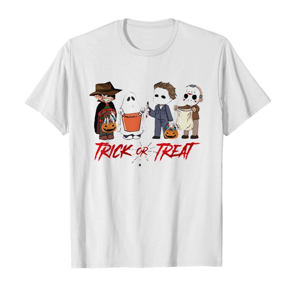 Horror Characters Chibi Trick Or Treat Halloween shirt